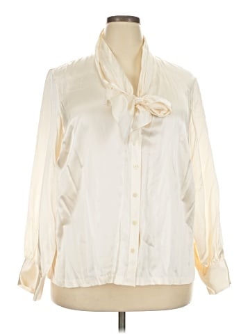 Lauren by Ralph Lauren Long Sleeve Silk Top (view 1)