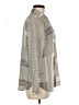 Rose + Olive 100% Polyester Houndstooth Gray Long Sleeve Blouse Size M - photo 4