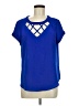 Assorted Brands Blue Short Sleeve Blouse Size M - photo 1