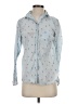 Old Navy 100% Cotton Hearts Blue Long Sleeve Button-Down Shirt Size S - photo 1