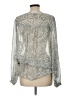 Haute Hippie Silver Long Sleeve Blouse Size L - photo 2