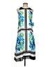 CeCe 100% Polyester Print Blue Casual Dress Size 0 - photo 1