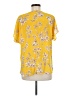 West Kei 100% Polyester Yellow Short Sleeve Blouse Size M - photo 2