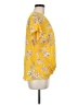 West Kei 100% Polyester Yellow Short Sleeve Blouse Size M - photo 4