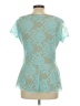 Style&Co 100% Polyester Teal Short Sleeve Top Size L (petite) - photo 2