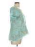 Style&Co 100% Polyester Teal Short Sleeve Top Size L (petite) - photo 4