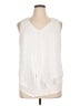 AB Studio 100% Polyester White Sleeveless Blouse Size XL - photo 1