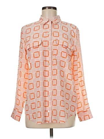 Equipment Long Sleeve Silk Top (view 1)