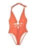 Unbranded Solid Orange One Piece Swimsuit Size L - photo 1