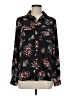 Ann Taylor LOFT 100% Polyester Floral Black Long Sleeve Blouse Size M - photo 1