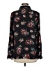 Ann Taylor LOFT 100% Polyester Floral Black Long Sleeve Blouse Size M - photo 2