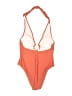 Unbranded Solid Orange One Piece Swimsuit Size L - photo 2