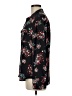 Ann Taylor LOFT 100% Polyester Floral Black Long Sleeve Blouse Size M - photo 5