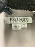 Kay Unger 100% Polyester Metallic Silver Blue Cocktail Dress Size 2 - photo 3