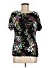 Unbranded 100% Polyester Black Short Sleeve Blouse One size - photo 1