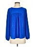 Rebecca Taylor 100% Polyester Blue Long Sleeve Blouse Size 4 - photo 1