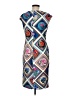 Tahari Graphic Floral Blue Cocktail Dress Size 8 - photo 2