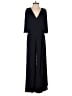 Halston Solid Blue Black Jumpsuit Size 0 - photo 1