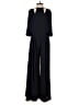 Halston Solid Blue Black Jumpsuit Size 0 - photo 2