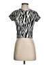 One Step Up Animal Print Silver Short Sleeve T-Shirt Size S - photo 1