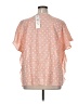 Foxcroft 100% Cotton Checkered-gingham Orange Short Sleeve Blouse Size 16 - photo 2