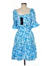 Influence 100% Polyester Blue Casual Dress Size 8 - photo 2