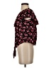 Express 100% Rayon Floral Black Short Sleeve Blouse Size S - photo 5