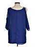 TCEC 100% Polyester Blue 3/4 Sleeve Blouse Size M - photo 2