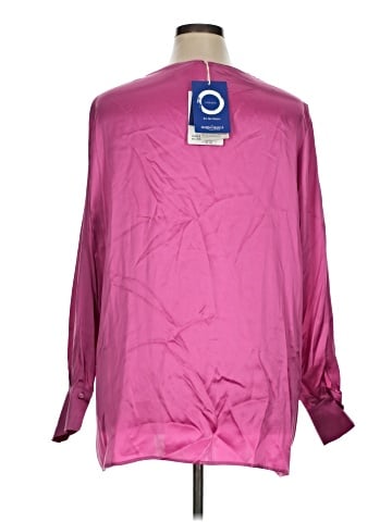 Marina Rinaldi Long Sleeve Silk Top (view 2)
