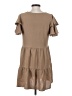 Timing 100% Polyester Solid Tan Casual Dress Size S - photo 2