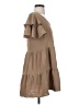 Timing 100% Polyester Solid Tan Casual Dress Size S - photo 4