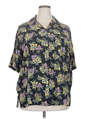 Evan Picone Short Sleeve Silk Top (view 1)