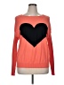 Assorted Brands 100% Polyester Hearts Orange Pullover Sweater Size XL - photo 1