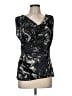 Classiques Entier Tie-dye Graphic Bow Print Black Sleeveless Silk Top Size M - photo 1