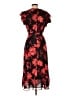 Perceptions Floral Red Casual Dress Size L - photo 2