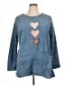 Unbranded 100% Polyester Hearts Blue Pullover Sweater Size XL - photo 1