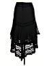 H&M 100% Polyester Solid Black Formal Skirt Size 8 - photo 2