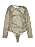 VICI Animal Print Tan Bodysuit Size L - photo 1