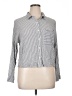 Wild Fable 100% Rayon Stripes Gray Long Sleeve Button-Down Shirt Size XL - photo 1