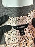 Express 100% Polyester Animal Print Tan Long Sleeve Blouse Size L - photo 7