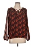 Julie Brown 100% Polyester Brown 3/4 Sleeve Blouse Size L - photo 1