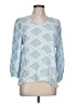 Michelle McDowell 100% Rayon Blue 3/4 Sleeve Blouse Size L - photo 1