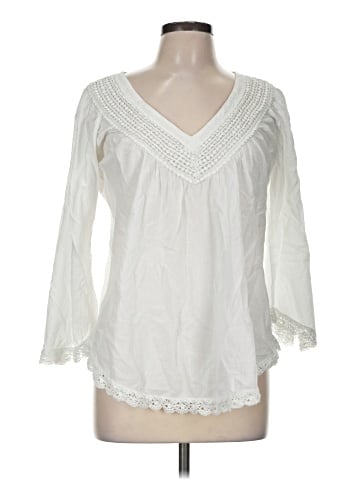 Feathers 3/4 Sleeve Blouse (view 1)