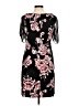 Connected Apparel Floral Black Casual Dress Size 6 - photo 2