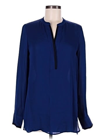 Vince. Long Sleeve Silk Top (view 1)
