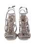Donald J Pliner Metallic Silver Tan Heels Size 10 - photo 2