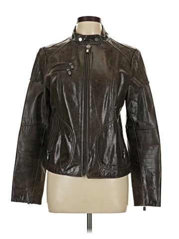 Laundry by Shelli Segal Leather Jacket (view 1)
