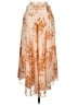 Joie Print Orange Silk Skirt Size 10 - photo 1