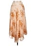 Joie Print Orange Silk Skirt Size 10 - photo 2