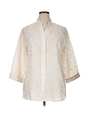 Carole Little 3/4 Sleeve Button-Down Shirt (view 1)